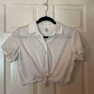 American Apparel button down Crop top